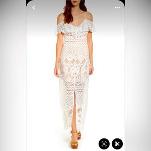 Wayf Ivory Lace Maxi Dress